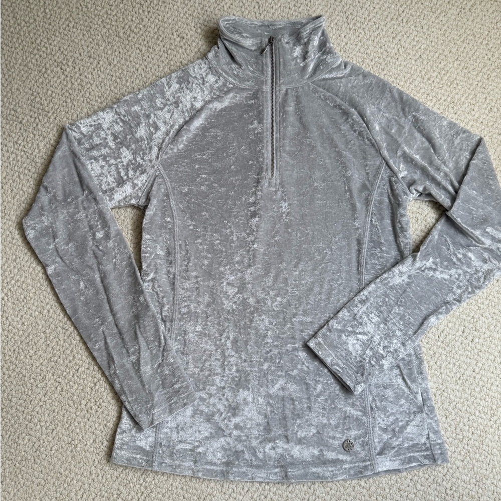 NILS Silver Velvet Half-Zip Top